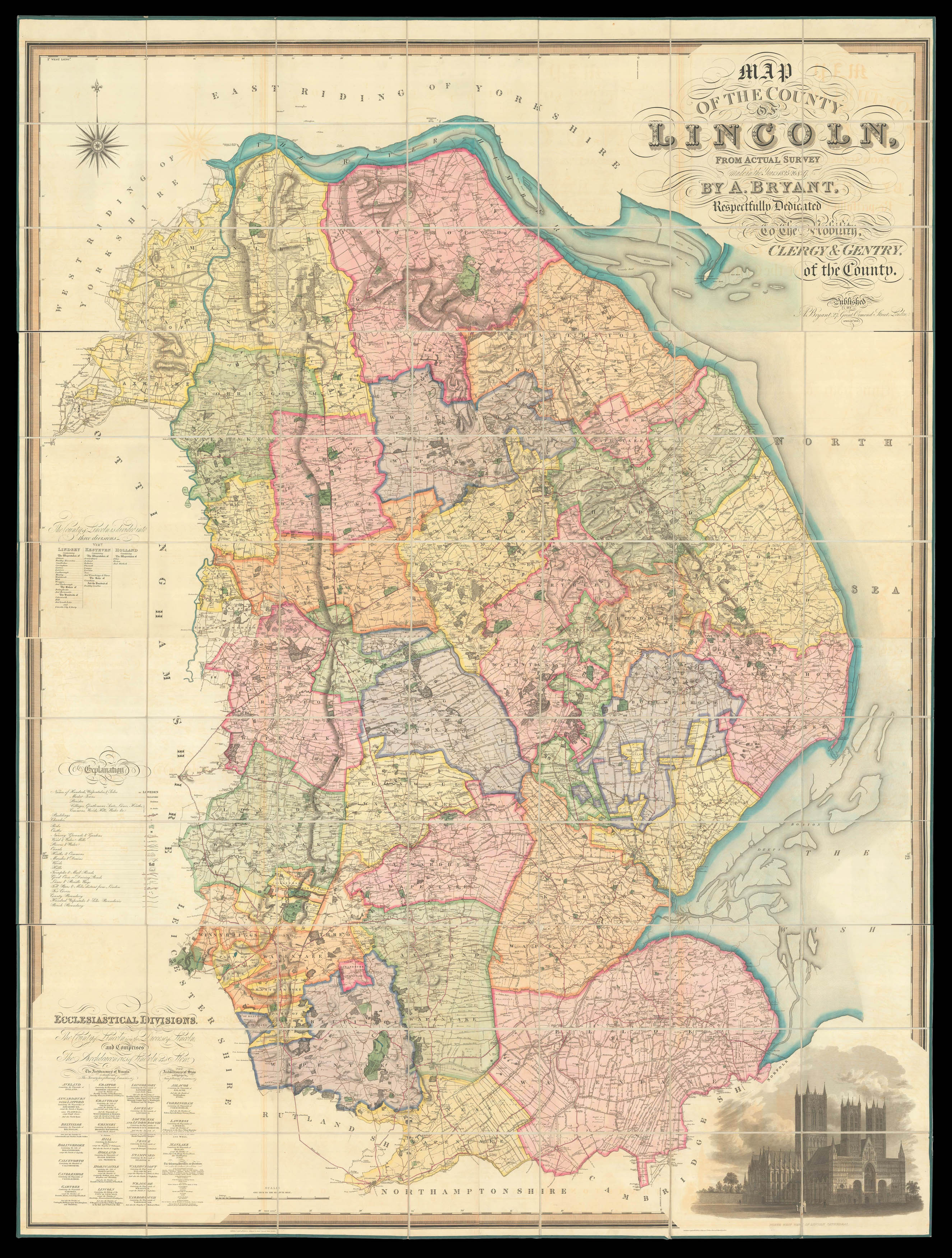 BRYANT, A[ndrew] Map of the County of Lincolnshire