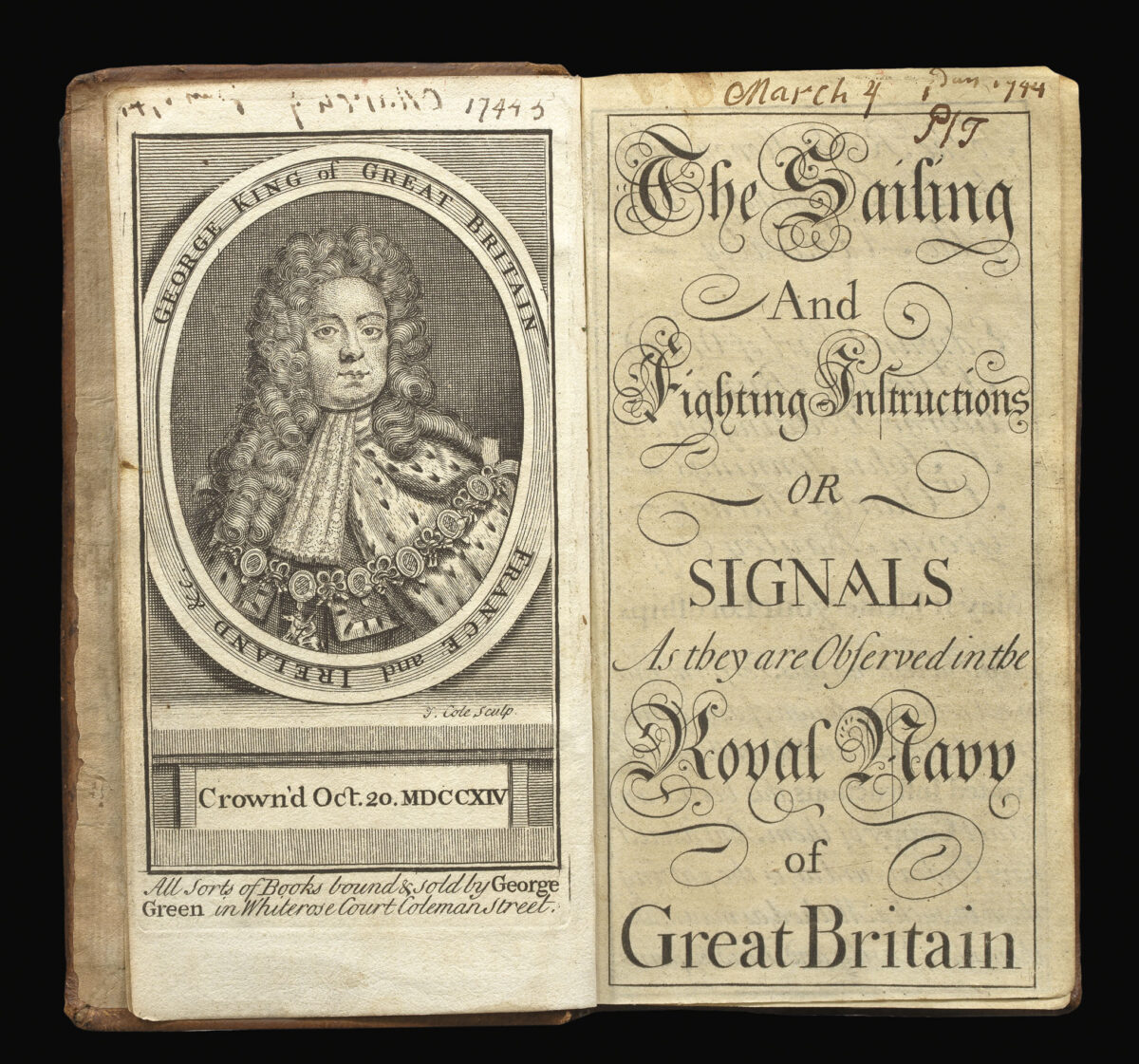 GREENWOOD, Jonathan The Sailing and Fighting Instructions or Signals as they are Observed in the Royal Navy of Great Britain.