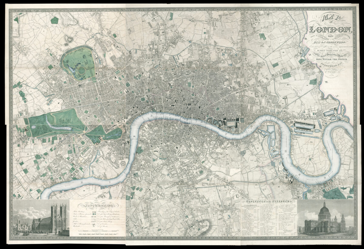 GREENWOOD, Christopher and John Map of London,