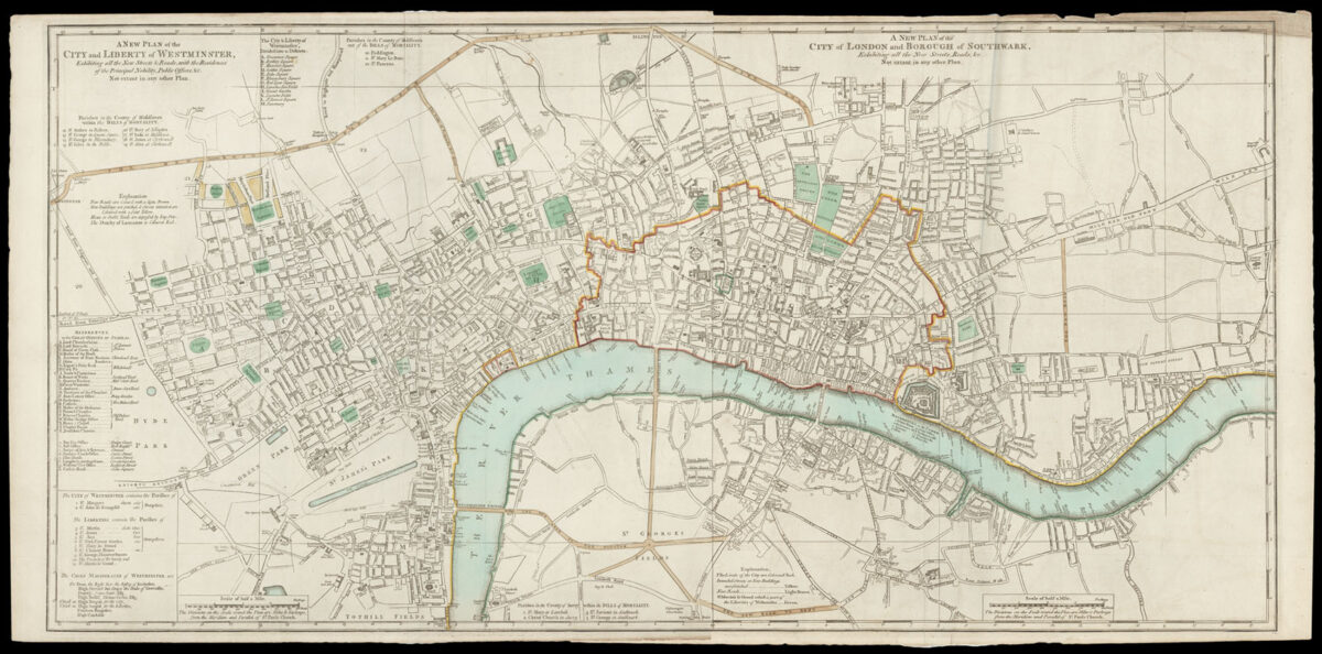 JEFFERYS, Thomas A New Plan of the City and Liberty of Westminster... [and]