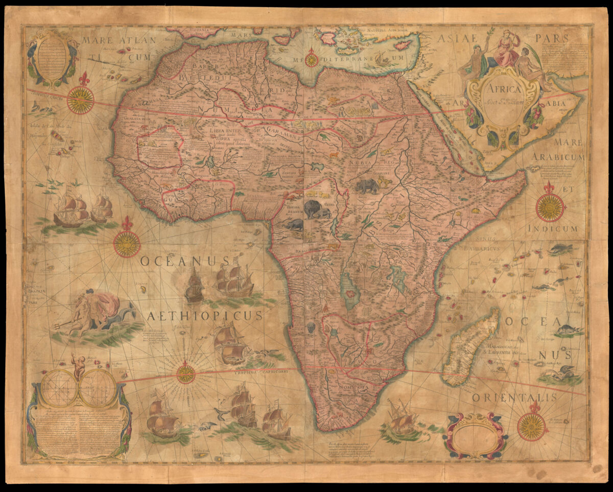 BLAEU, Willem Janzoon [Set of the maps of the four continents].