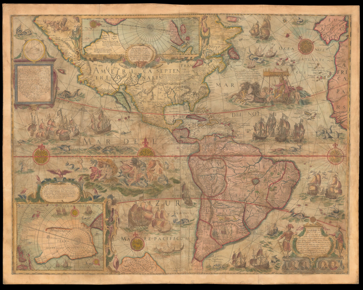 BLAEU, Willem Janzoon [Set of the maps of the four continents].