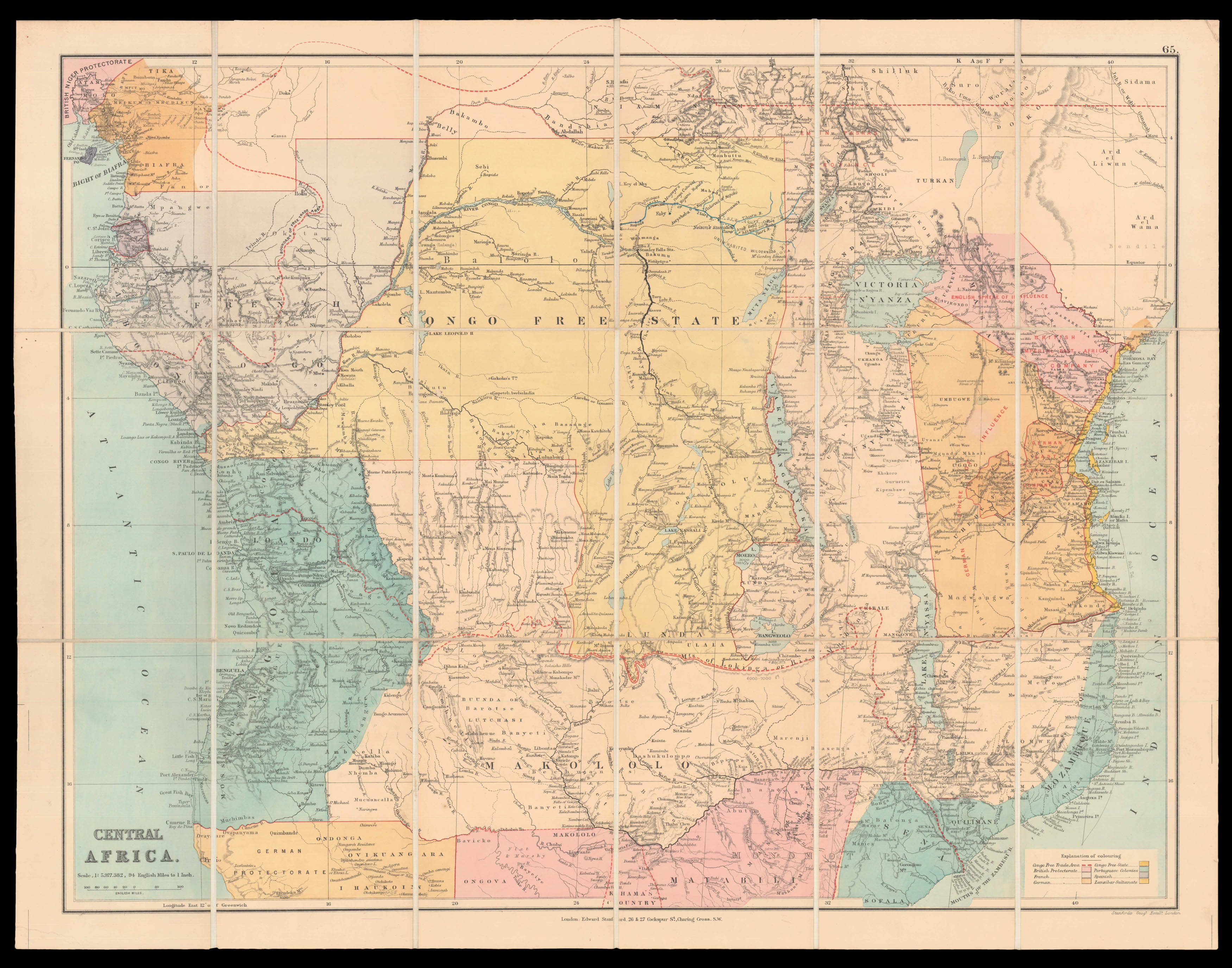 STANFORD, Edward Central Africa.