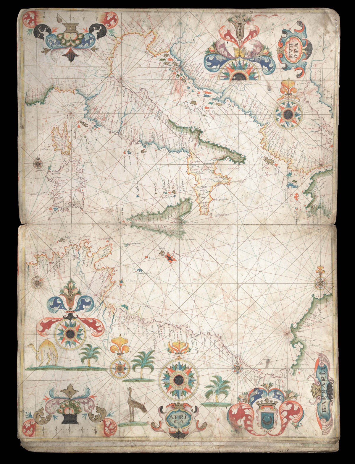 OLIVA, Franciscus [II] [Portolan Atlas of the Mediterranean].