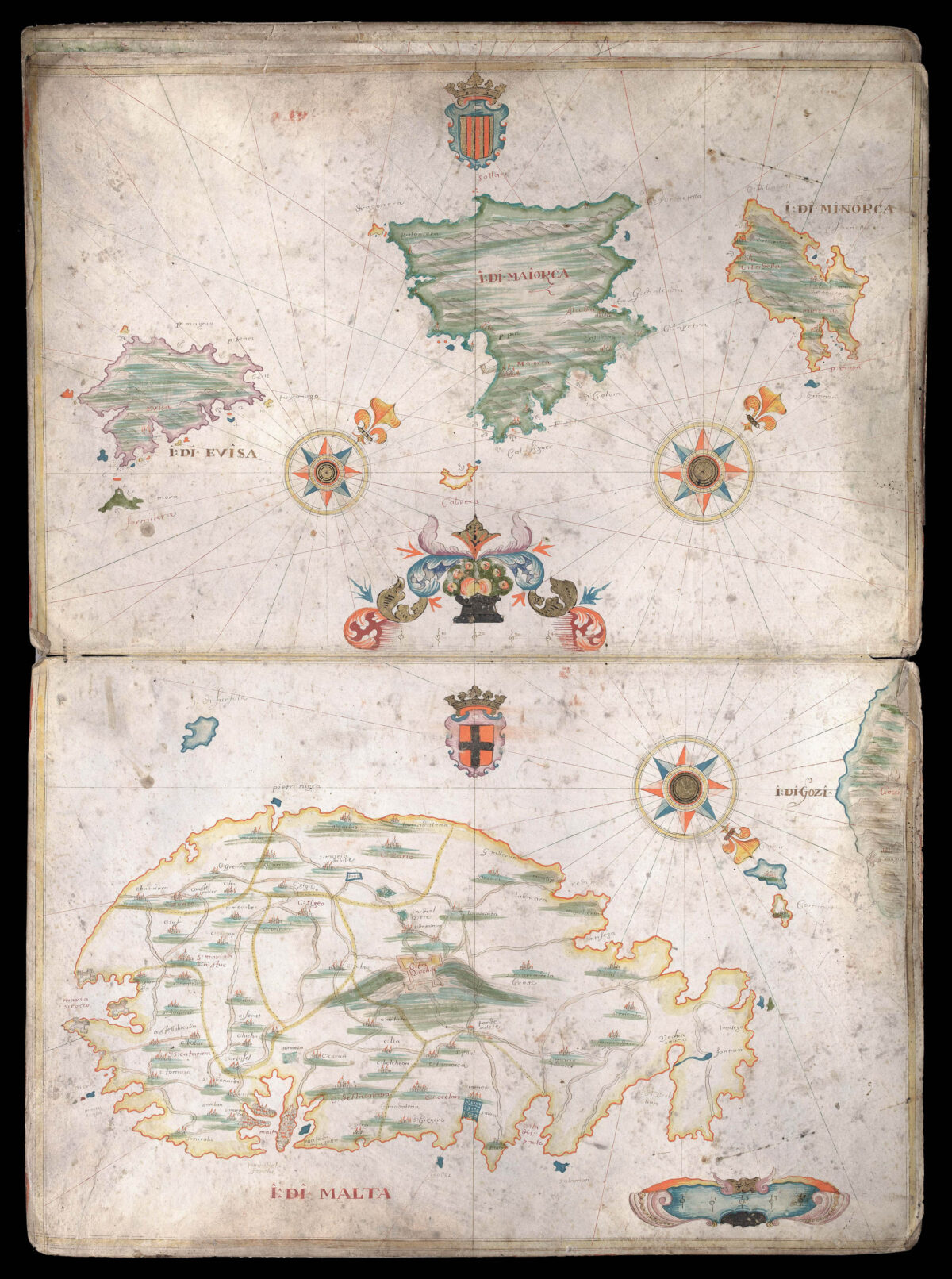 OLIVA, Franciscus [II] [Portolan Atlas of the Mediterranean].