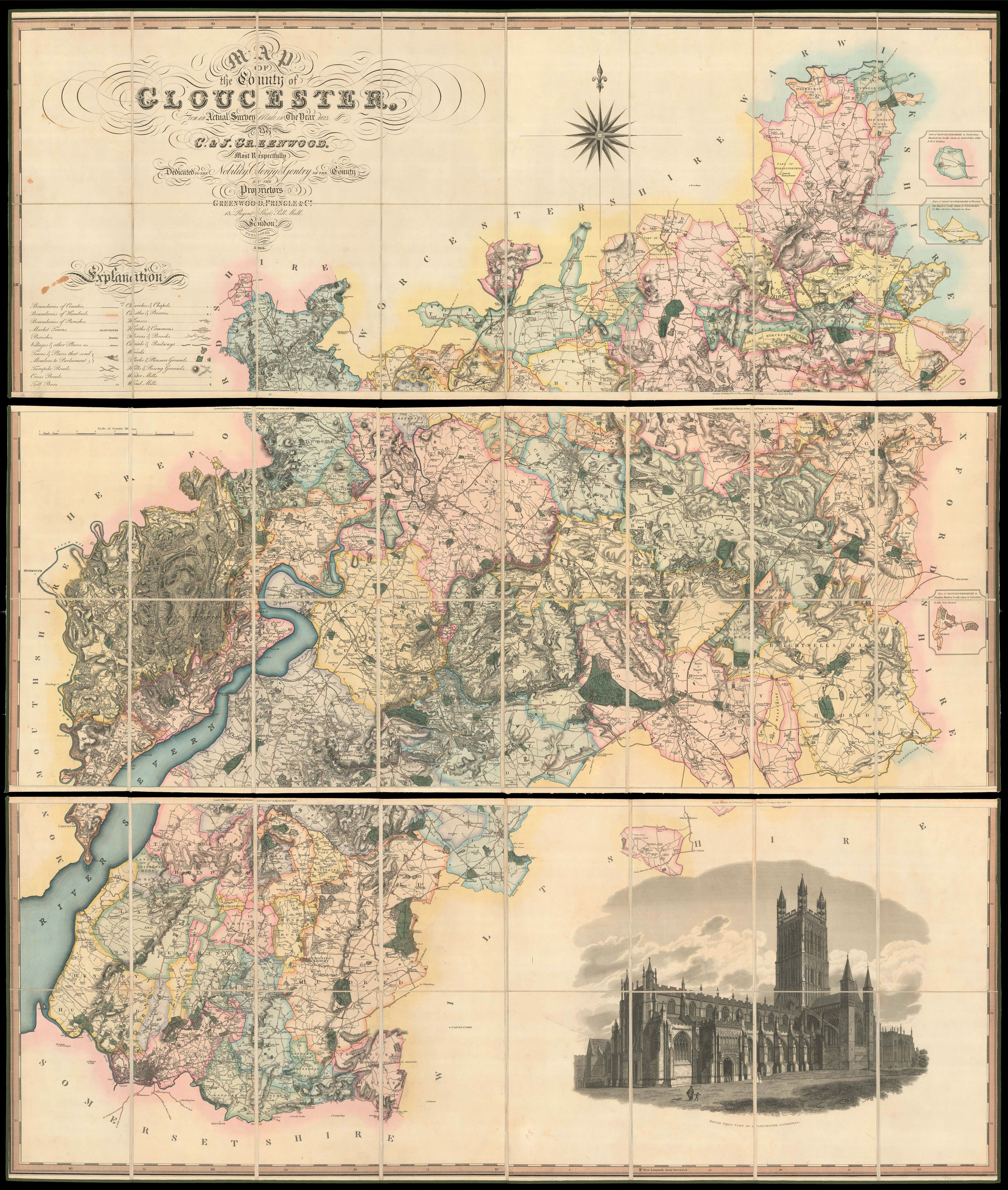GREENWOOD, Christopher Map of the County of Gloucester,