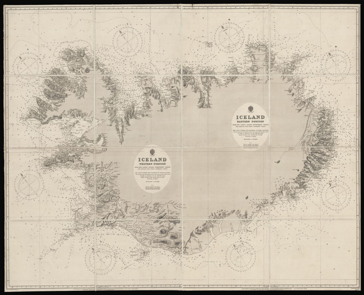 [BRITISH ADMIRALTY] Iceland [Western and Eastern Portions].