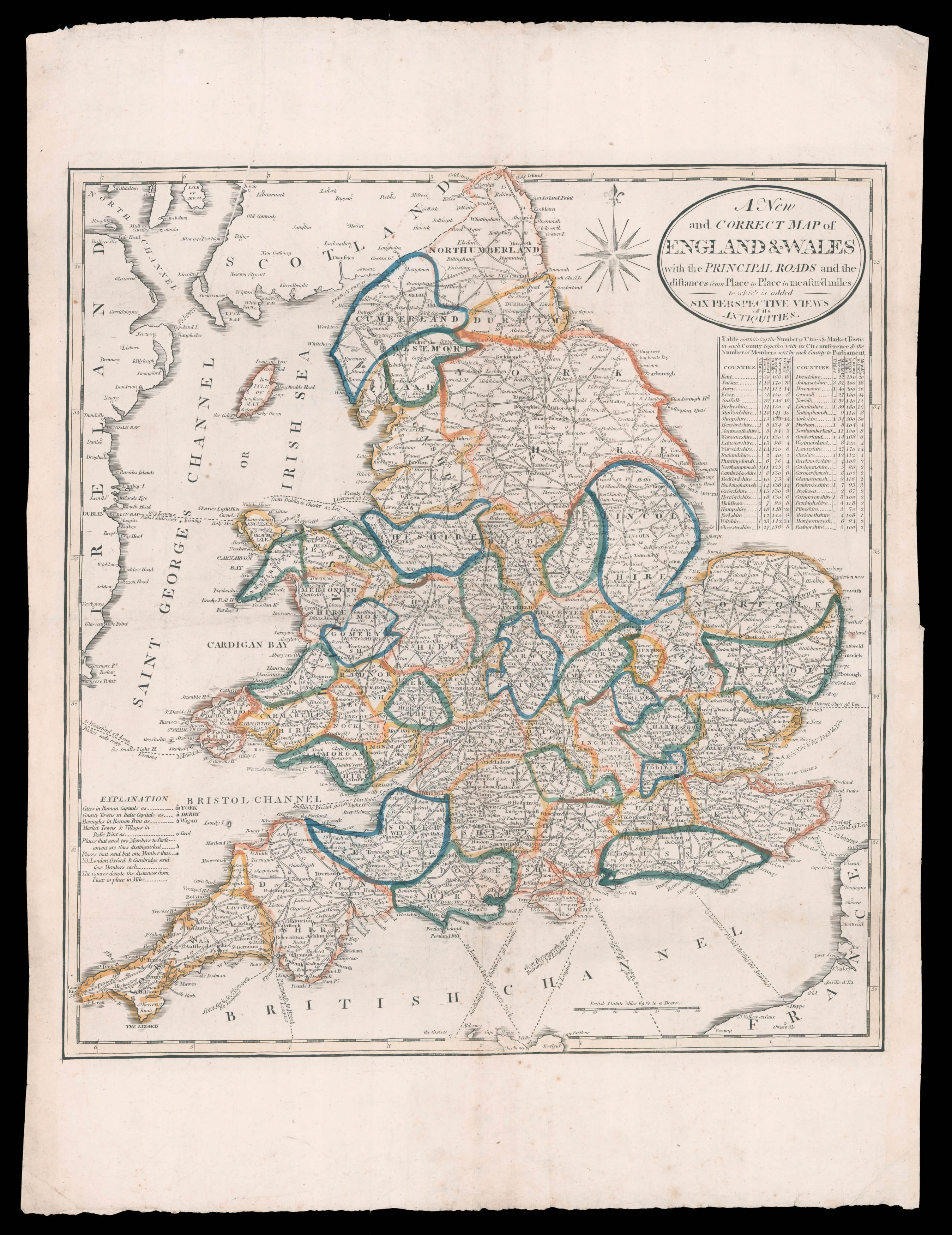 [WEST, William] A New and Correct Map of England & Wales