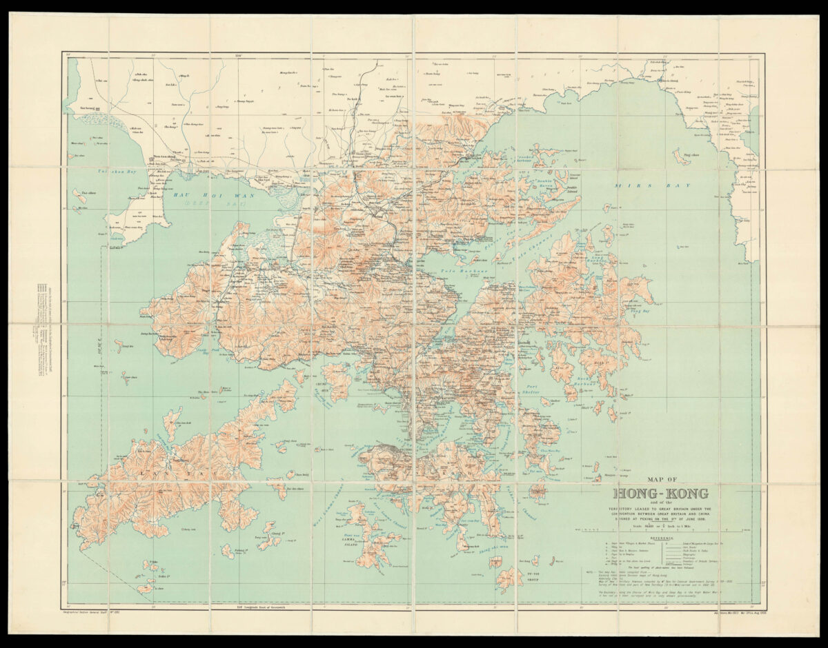 WAR OFFICE, GEOGRAPHICAL SECTION, GENERAL STAFF Map of Hong Kong and the Territory leased to Great Britain
