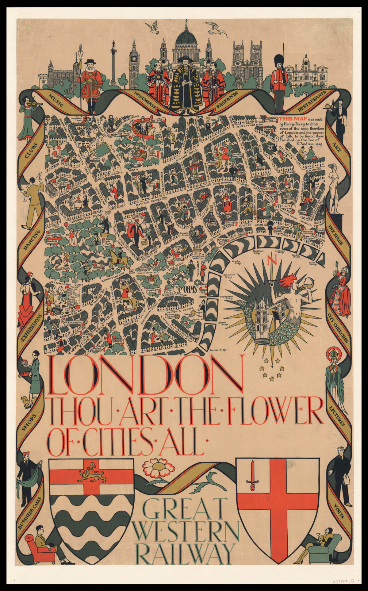 PERRY, Anne Erica Thackeray "Heather", as "Herry-Perry". London thou art the flower of cities.
