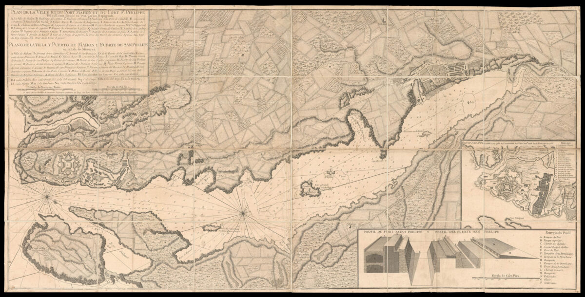 BEAURAIN, [Jean de] Plan de la Ville et du Port Mahon et du Fort St. Philippe