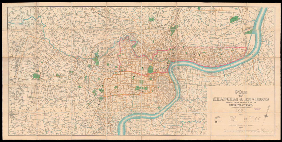 [ANONYMOUS] Plan of Shanghai & Environs Published Under Authority of the Municipal Council. 1933.