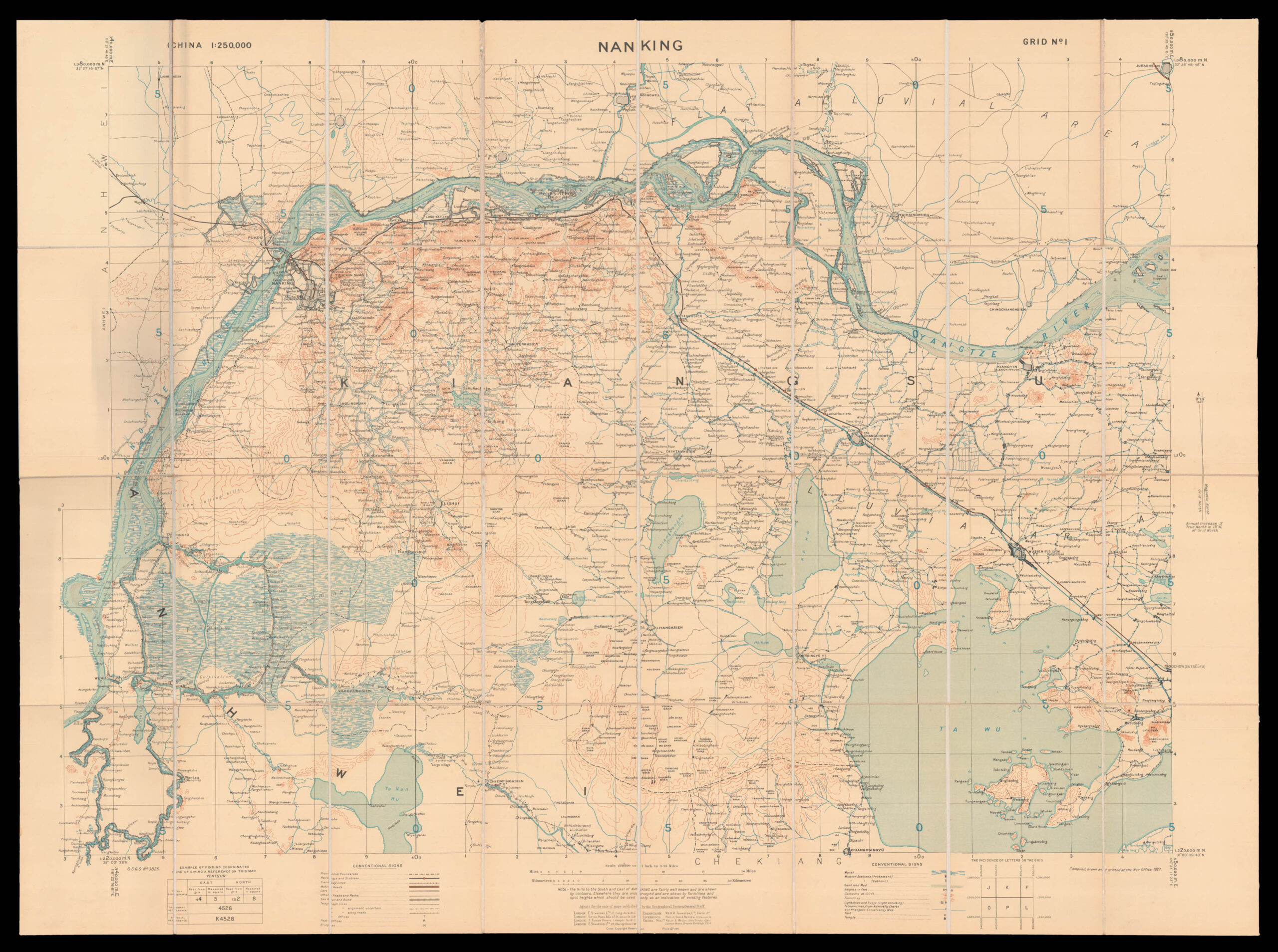 WAR OFFICE, GEOGRAPHICAL SECTION, GENERAL STAFF Map of Nanking