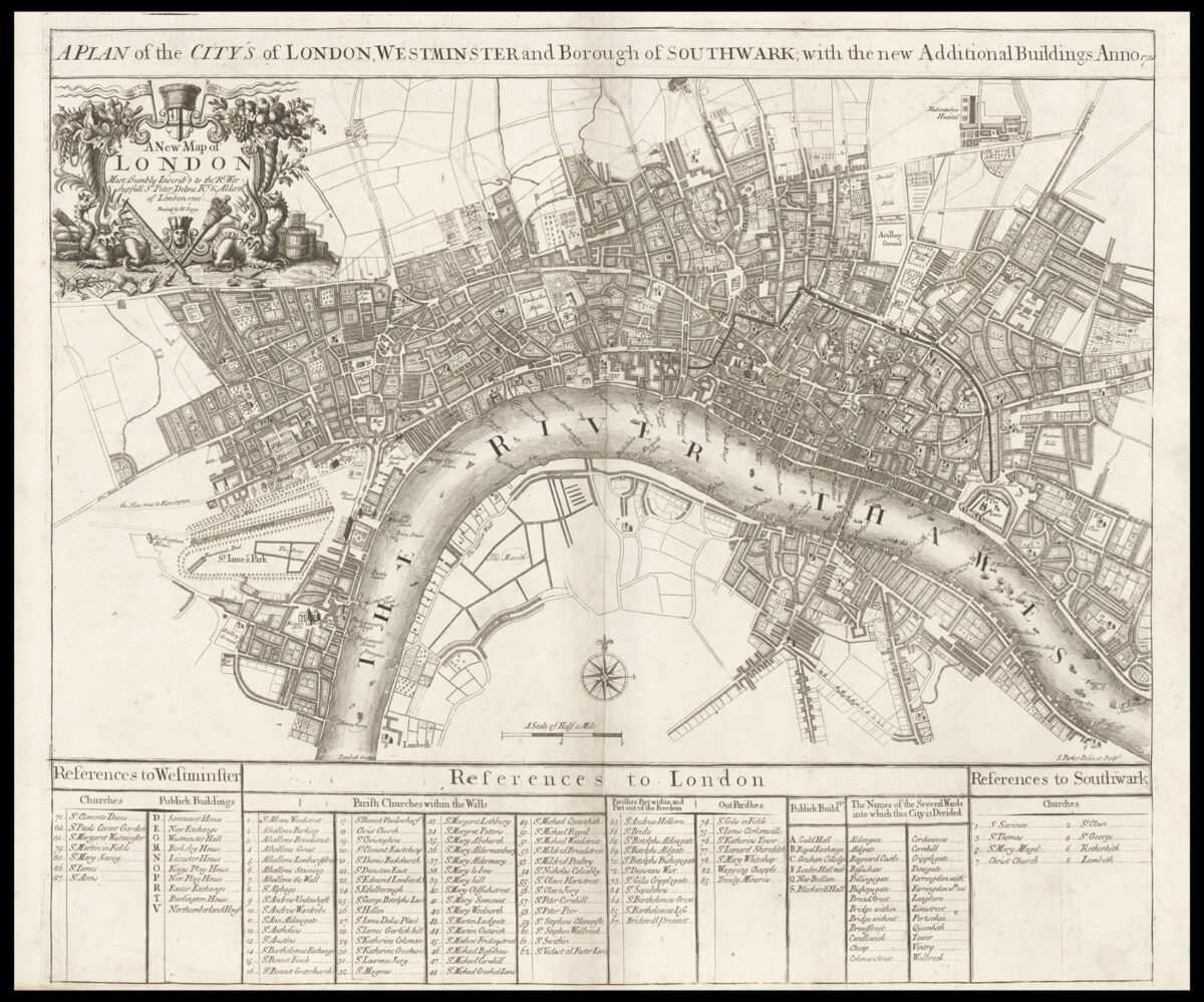 PARKER, S. A Plan of the City's of London, Westminster and Borough of Southwark