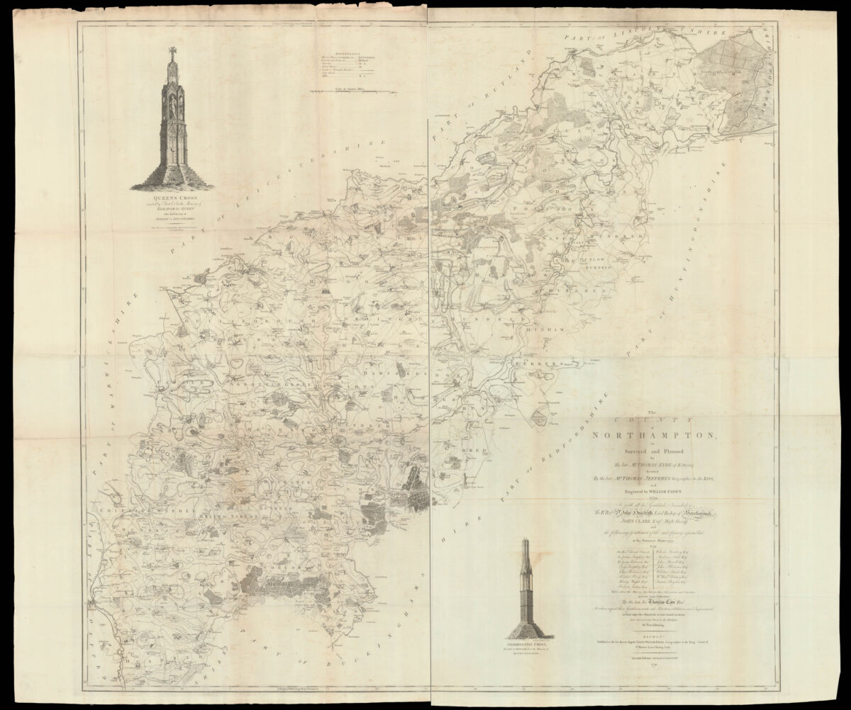 EYRE, Thomas and Thomas JEFFREYS The county of Northampton as surveyed and planned by the late Mr Thomas Eyre of Kettering