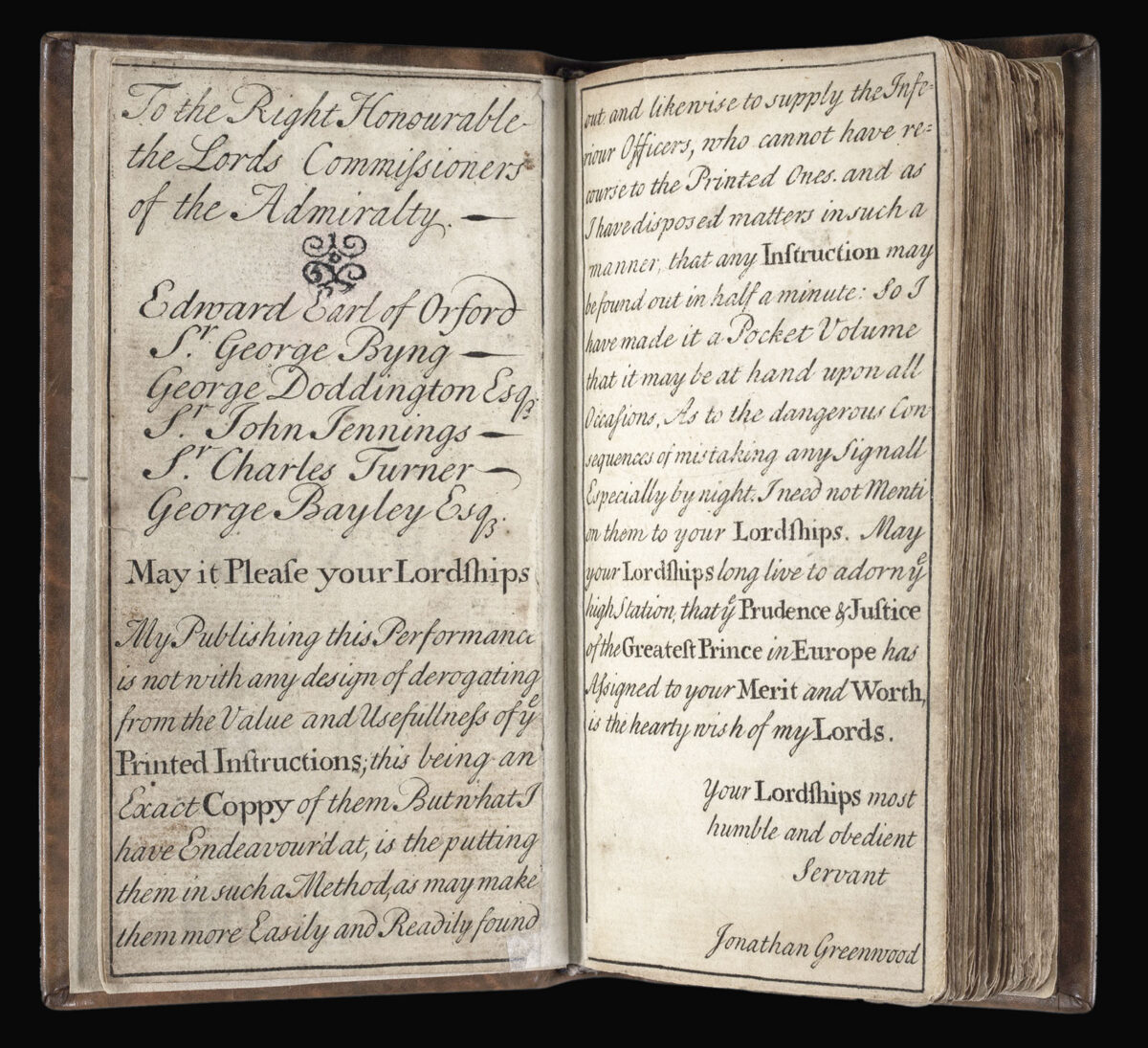 GREENWOOD, Jonathan The Sailing and Fighting instructions or signals,
