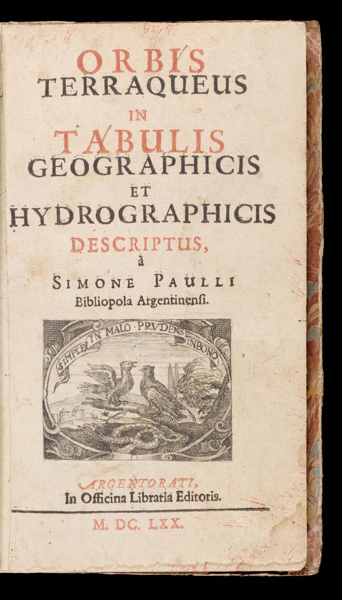 PAULLI, Simon Orbis terraqueus in tabulis geographicis et hydrographicis descriptus