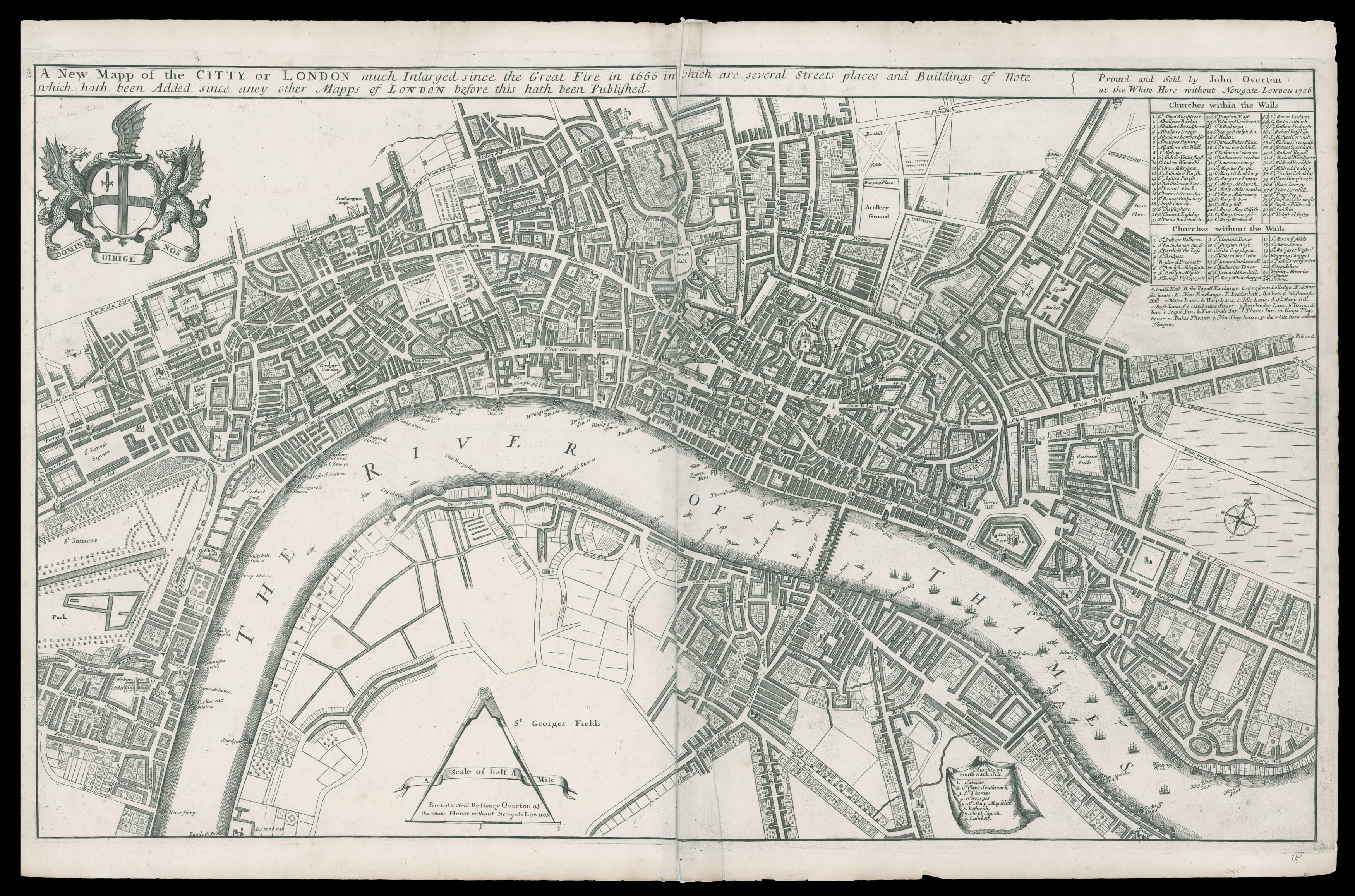 OVERTON, John A New Mapp of the Citty of London