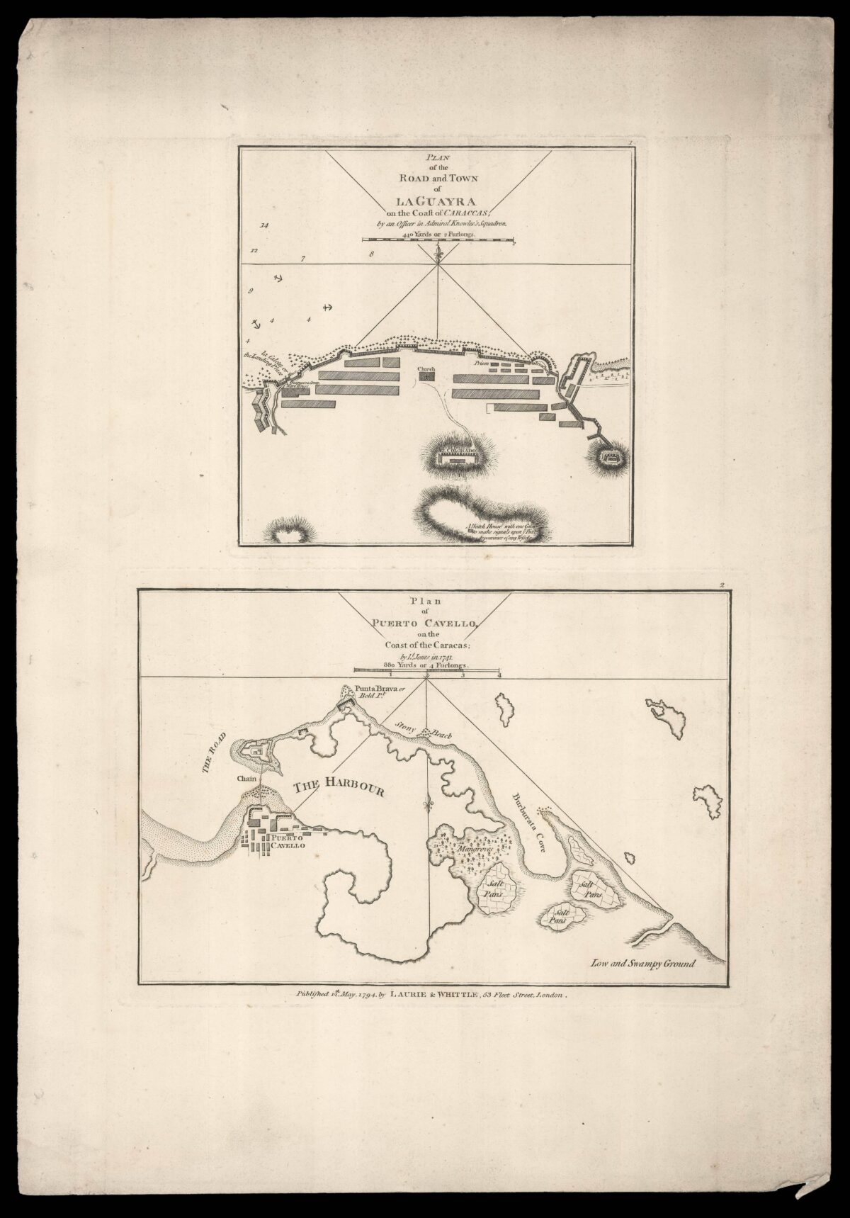 SAYER, Robert and Thomas JEFFERYS A Collection of Accurate Hydrogaphic [sic] Plans, on a large scale, of the Principal Ports, Bays, Roads, and Harbours, in the West-Indies