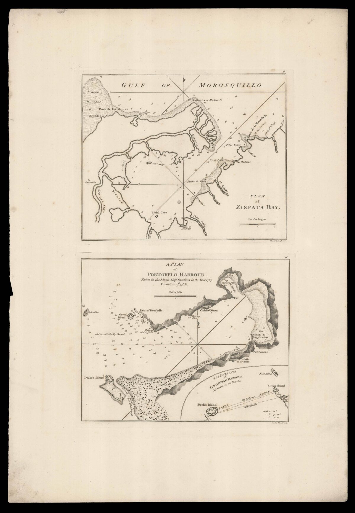 SAYER, Robert and Thomas JEFFERYS A Collection of Accurate Hydrogaphic [sic] Plans, on a large scale, of the Principal Ports, Bays, Roads, and Harbours, in the West-Indies