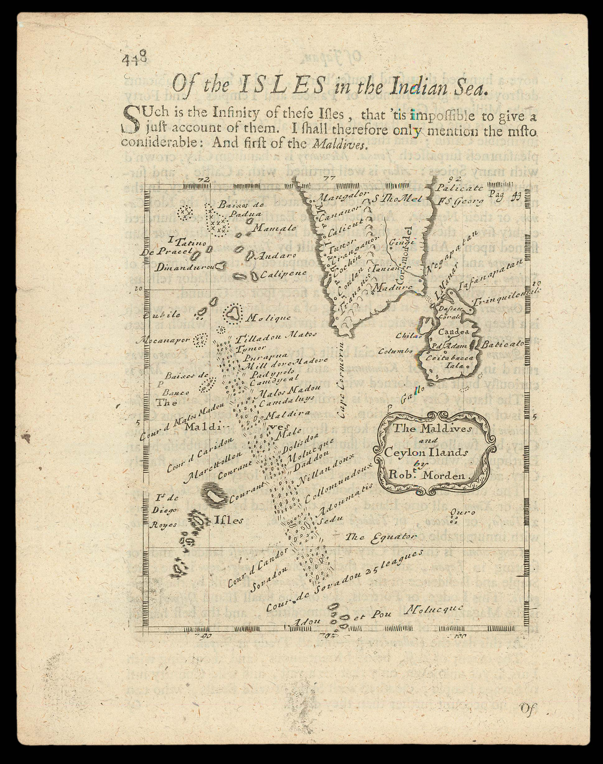 MORDEN, Robert The Maldives and Ceylon Island.