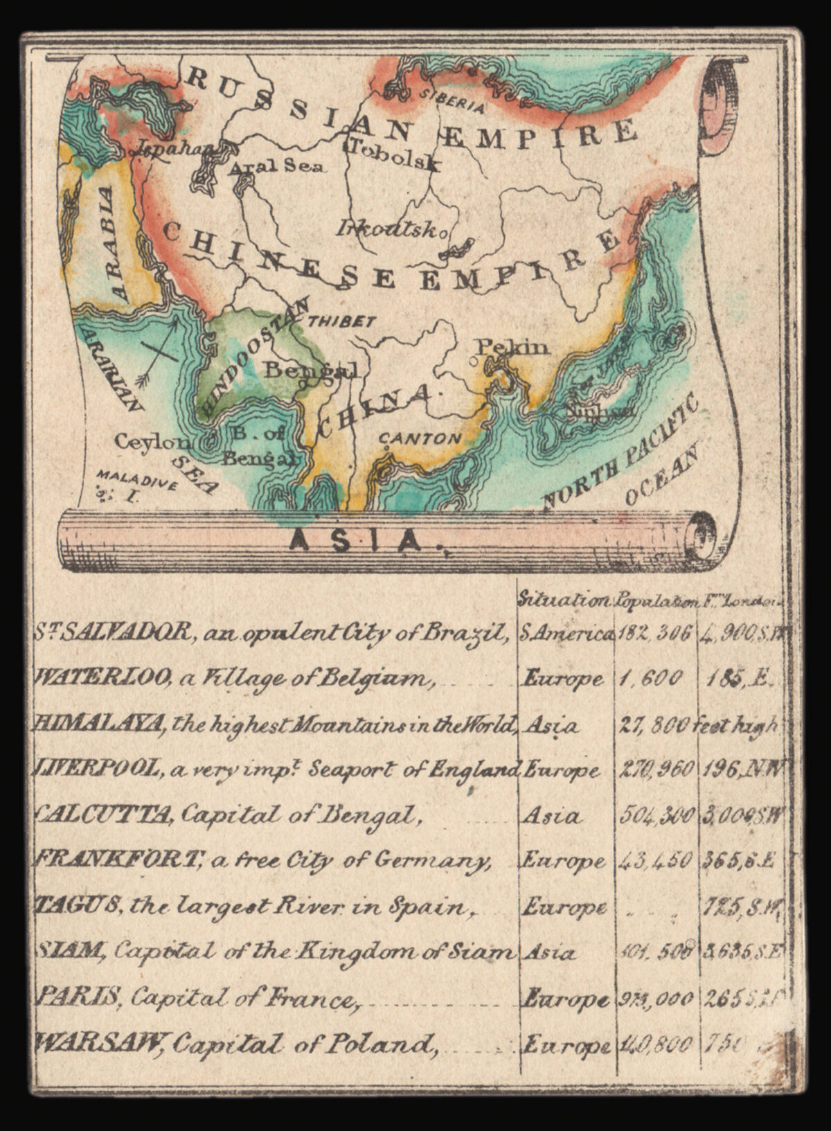 [ANONYMOUS] [Set of nine card maps with views of cities to verso].