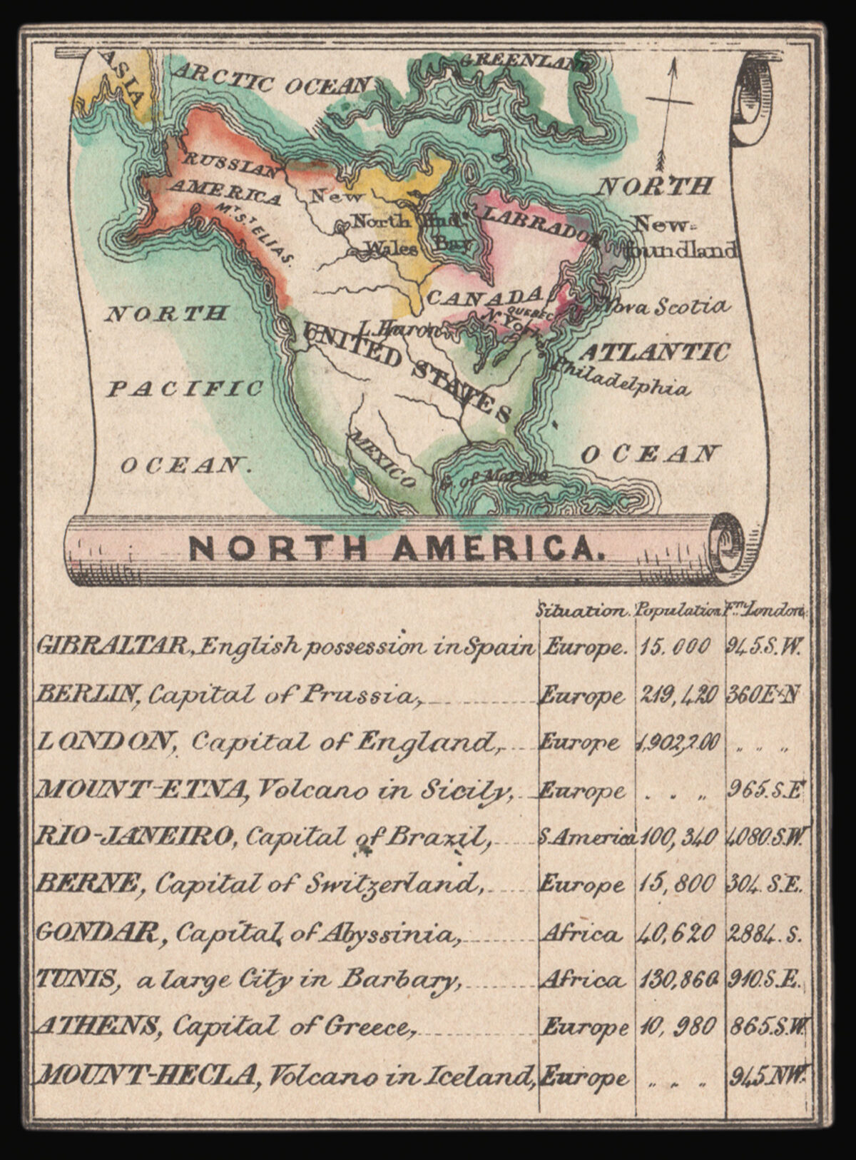 [ANONYMOUS] [Set of nine card maps with views of cities to verso].