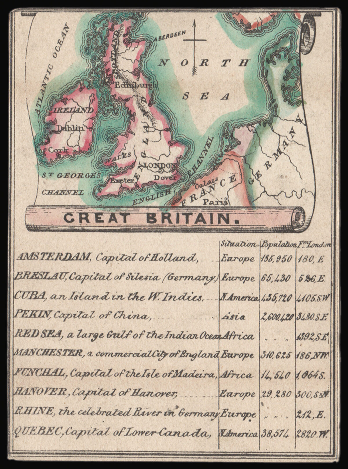 [ANONYMOUS] [Set of nine card maps with views of cities to verso].