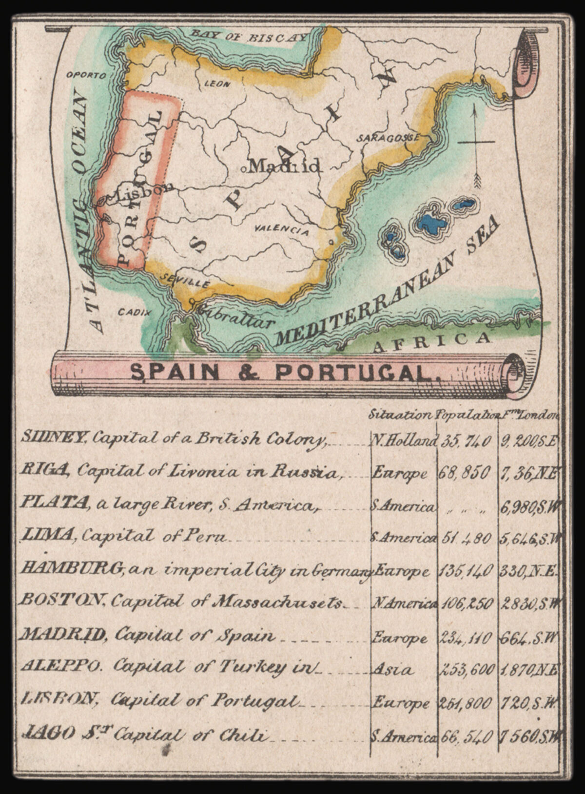 [ANONYMOUS] [Set of nine card maps with views of cities to verso].