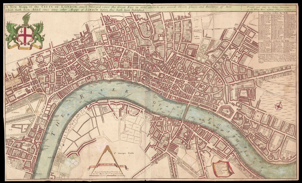 OVERTON, John A New Mapp of the Citty of London