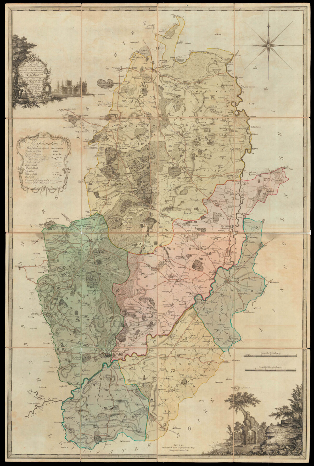CHAPMAN, John [Nottingham] Nottinghamshire Survey'd in 1774 by John Chapman.