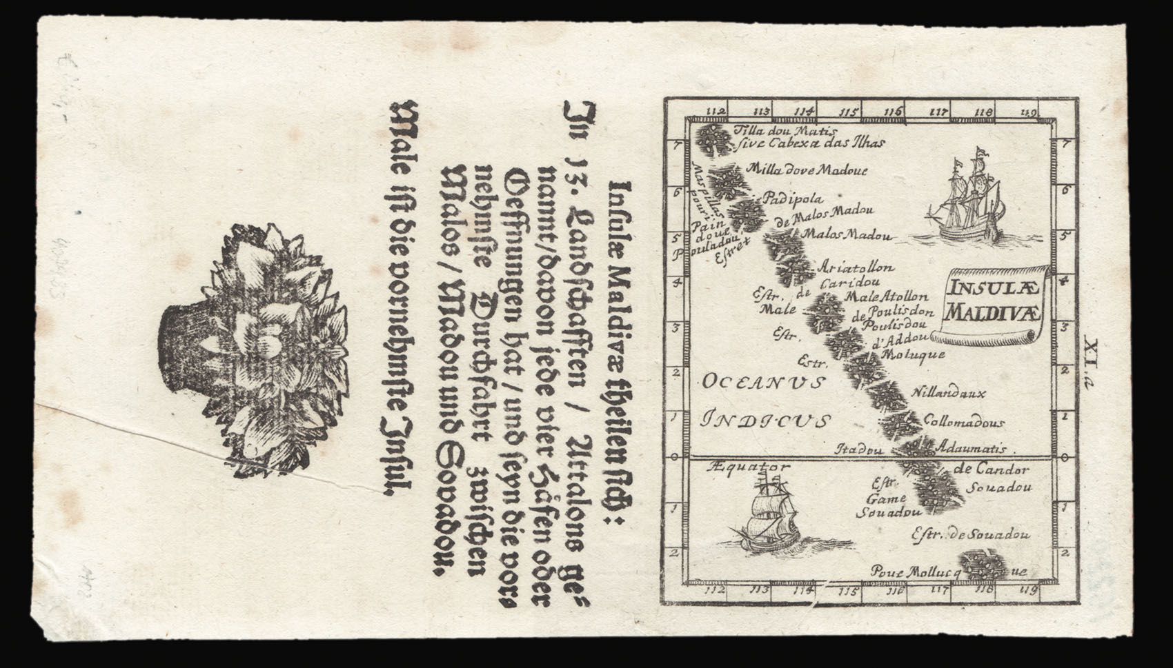 [MULLER, Johann Ulrich] Insulae Maldivae.