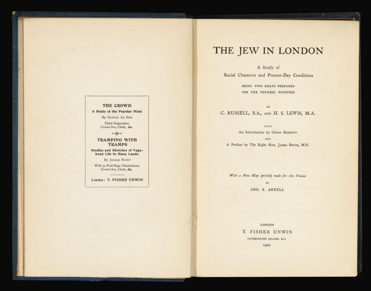 ARKELL, George E. Jewish East London.