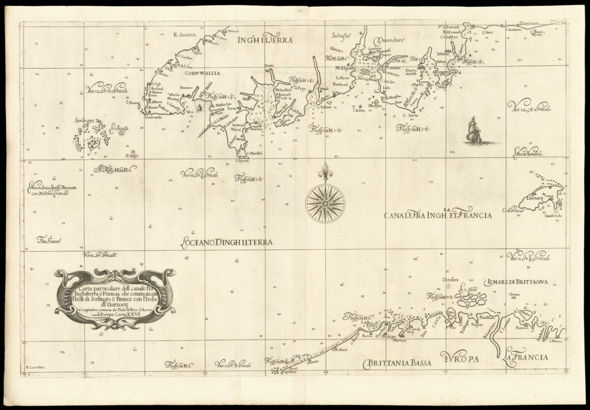 [DUDLEY, Robert] [Cornwall] Carta particolare dell canale fra Inghilterra