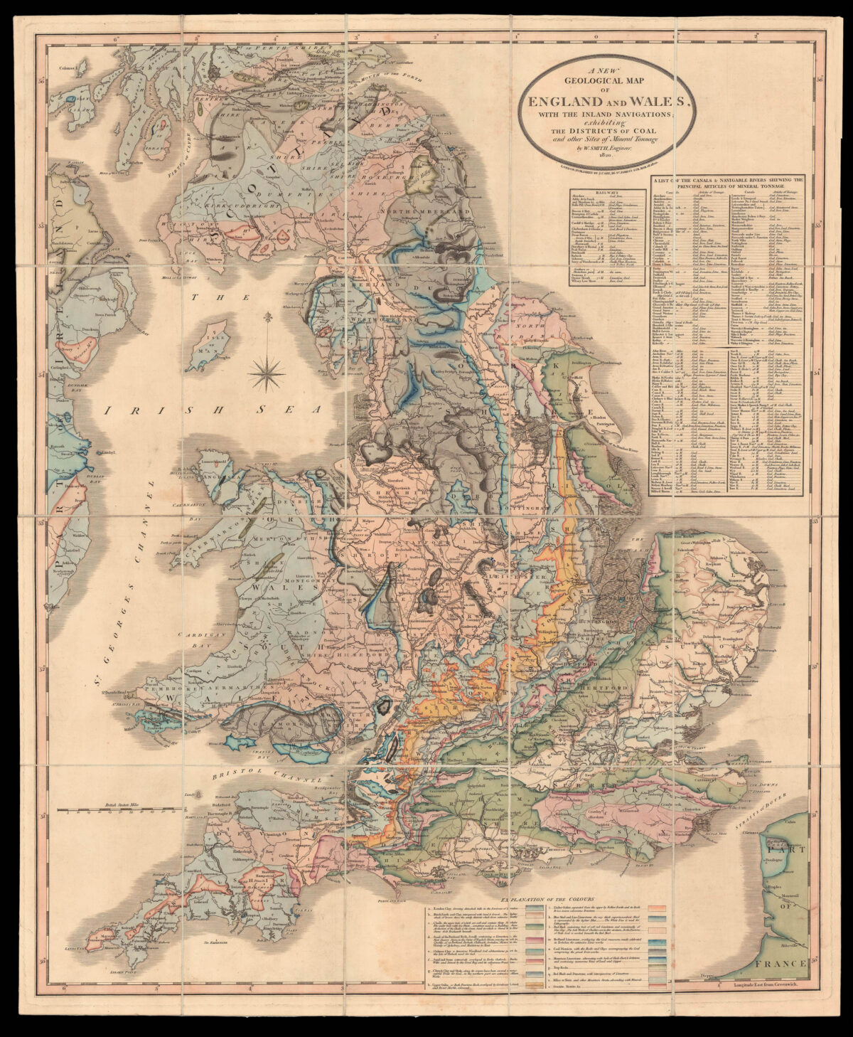 SMITH, William A New Geological Map of England and Wales,