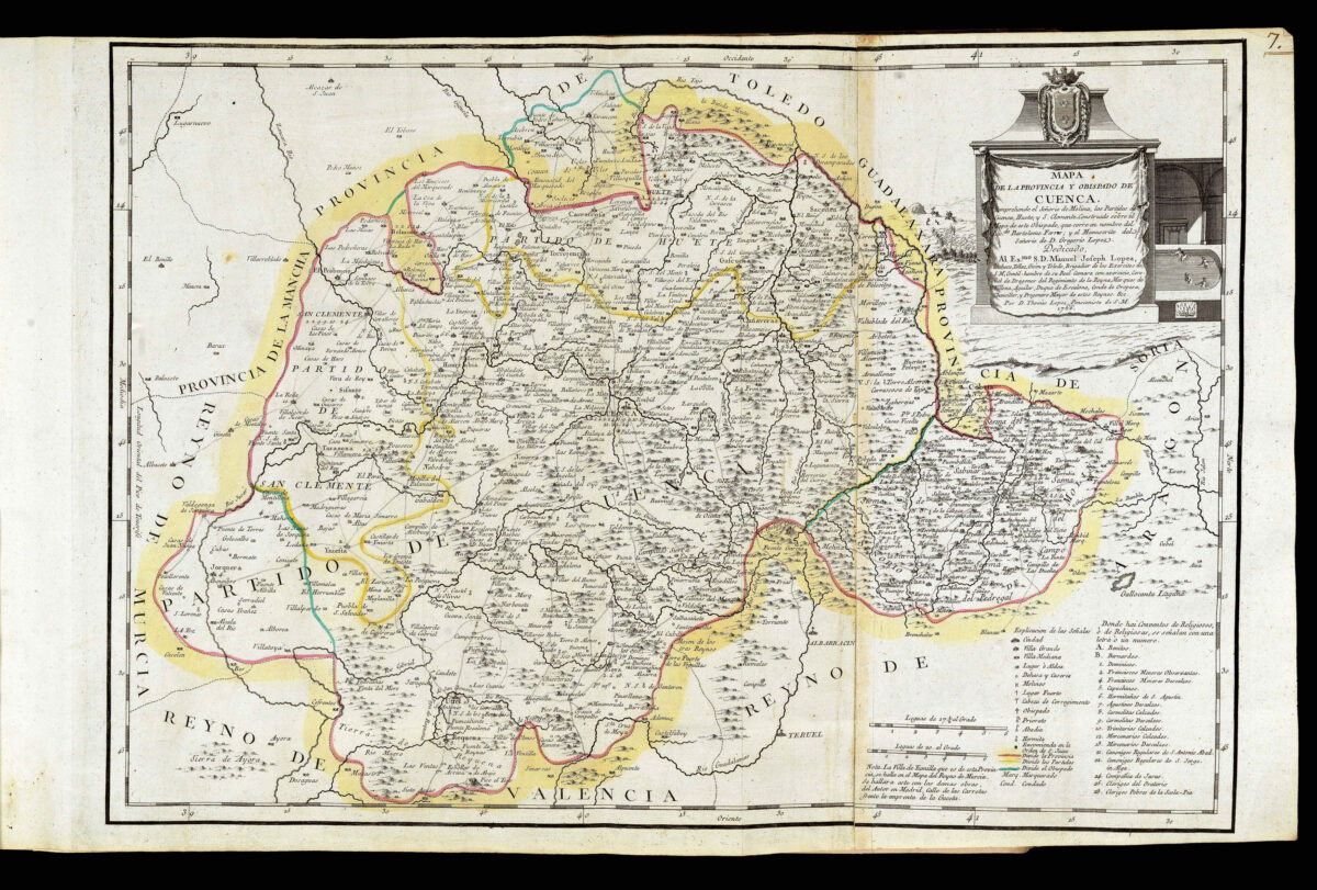 LÓPEZ [DE VARGAS MACHUCA], Tomás; LÓPEZ [DE VARGAS MACHUCA], Tomás Mauricio; LÓPEZ [DE VARGAS MACHUCA], Juan; and DE LA CRUZ [CANO Y OLMEDILLA], Juan. Atlas de Espana y Portugal y posesiones de Ultramar...