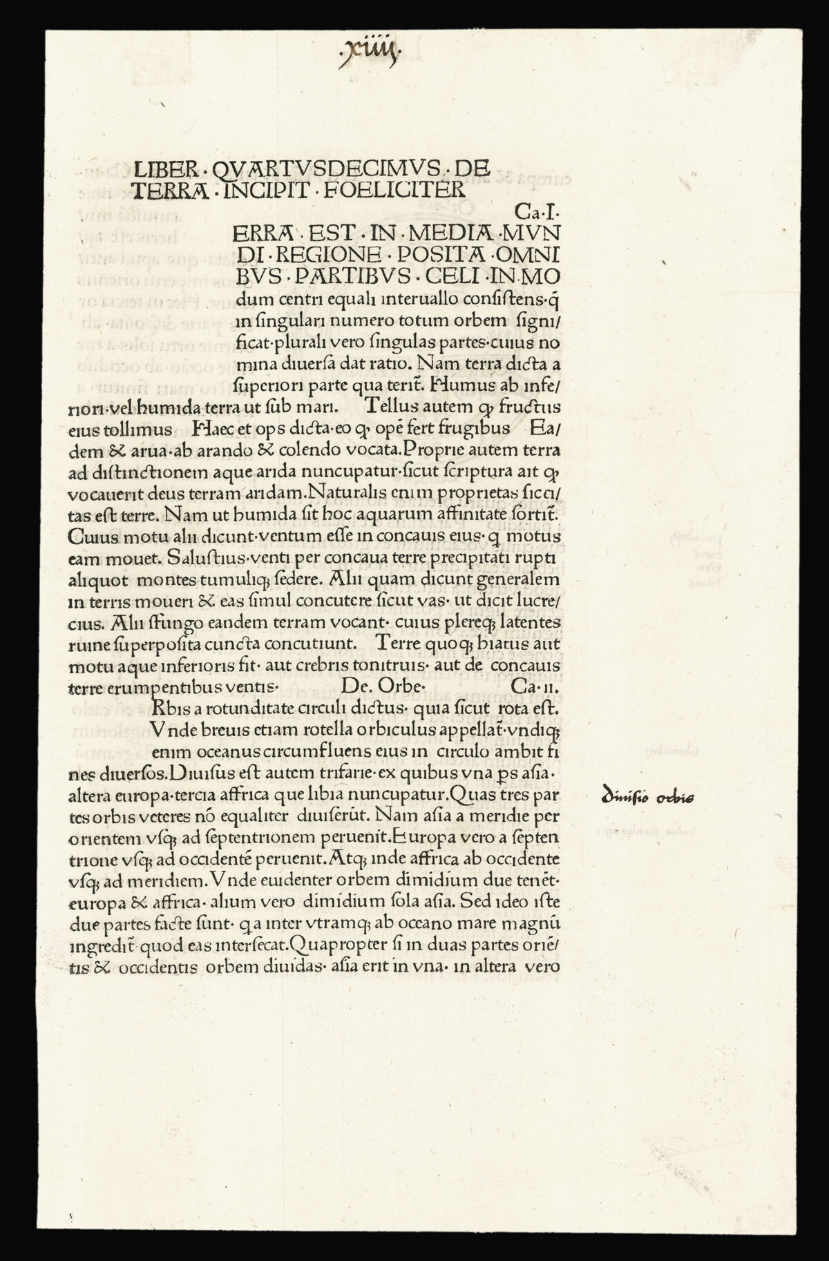 HISPALENSIS, Isidorus [Untitled world map].