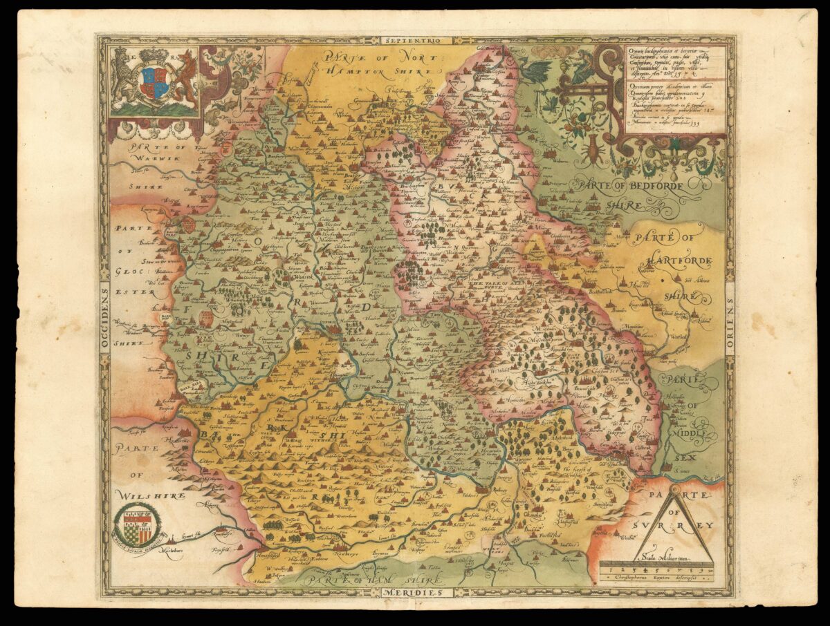 SAXTON, Christopher [Oxfordshire, Buckinghamshire and Berkshire] Oxonii buckinghamiae et berceriae Comitatum