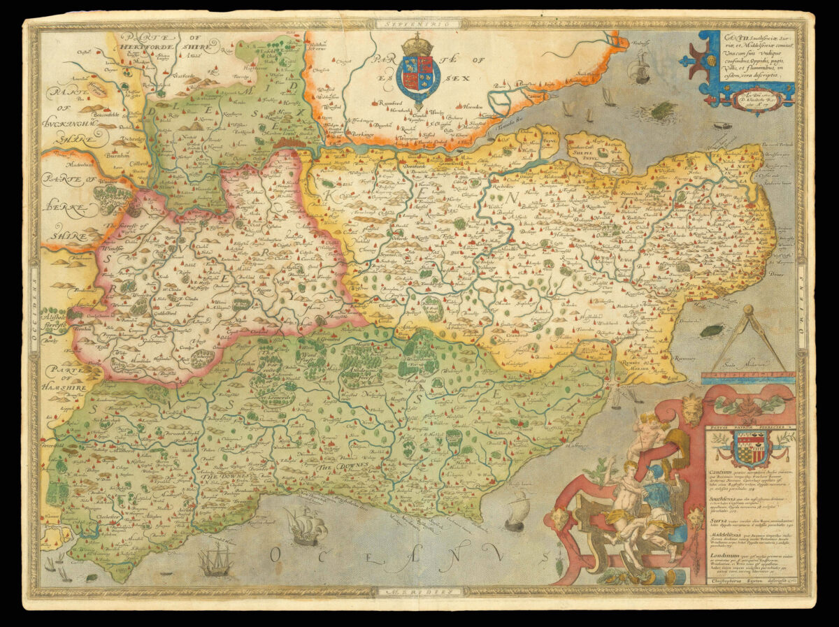SAXTON, Christopher Cantii Southsexiae, Surriae. Et Middlesexiae comitat.