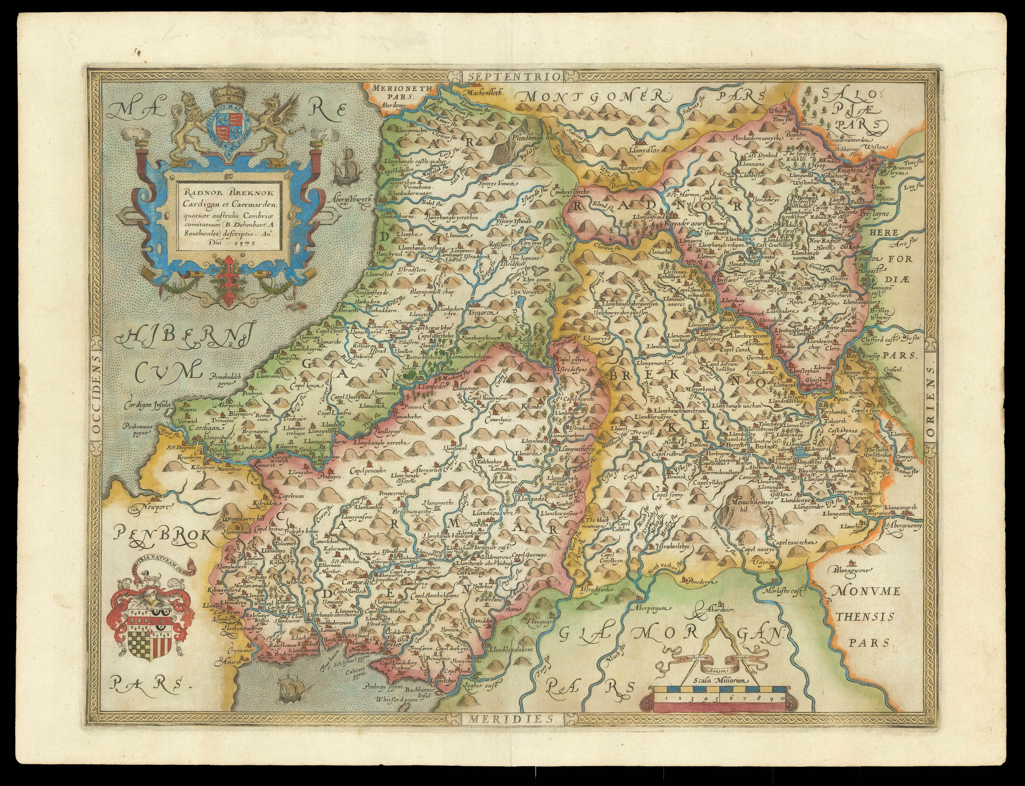 SAXTON, Christopher [Radnor, Breconshire, Cardiganshire and Carmarthenshire] Radnor Breknok Cardigan et Caermarden