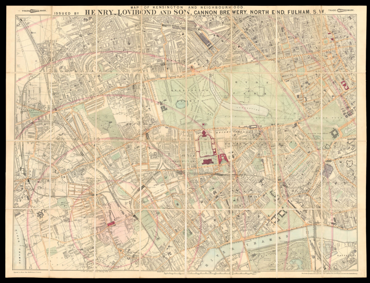 BACON, G[eorge] W[ashington] Map of Kensington and neighbourhood.