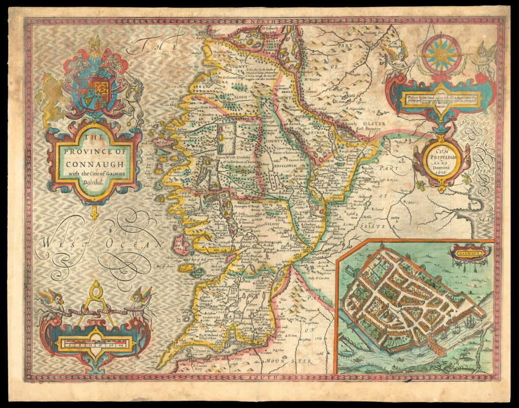 Rare Roger Rea edition of Speed’s map of Connaught - Daniel Crouch Rare ...