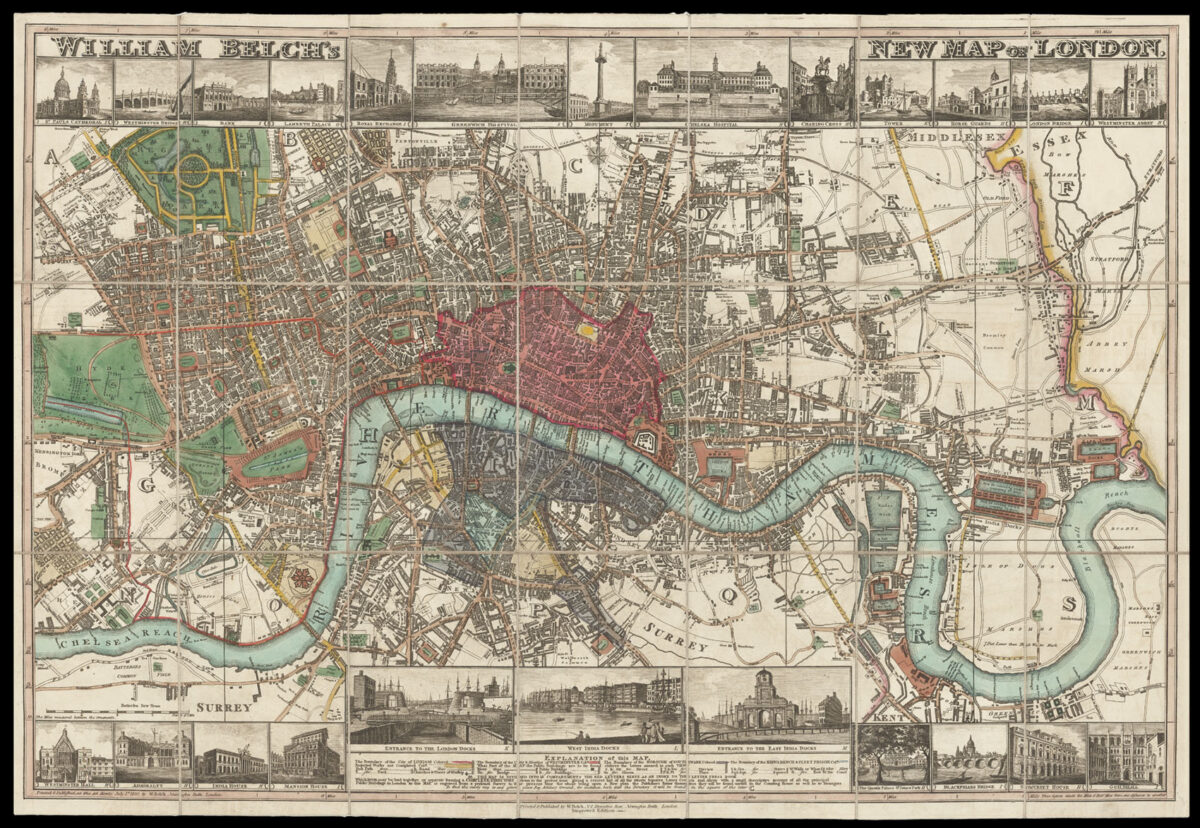 BELCH, William New Map of London.