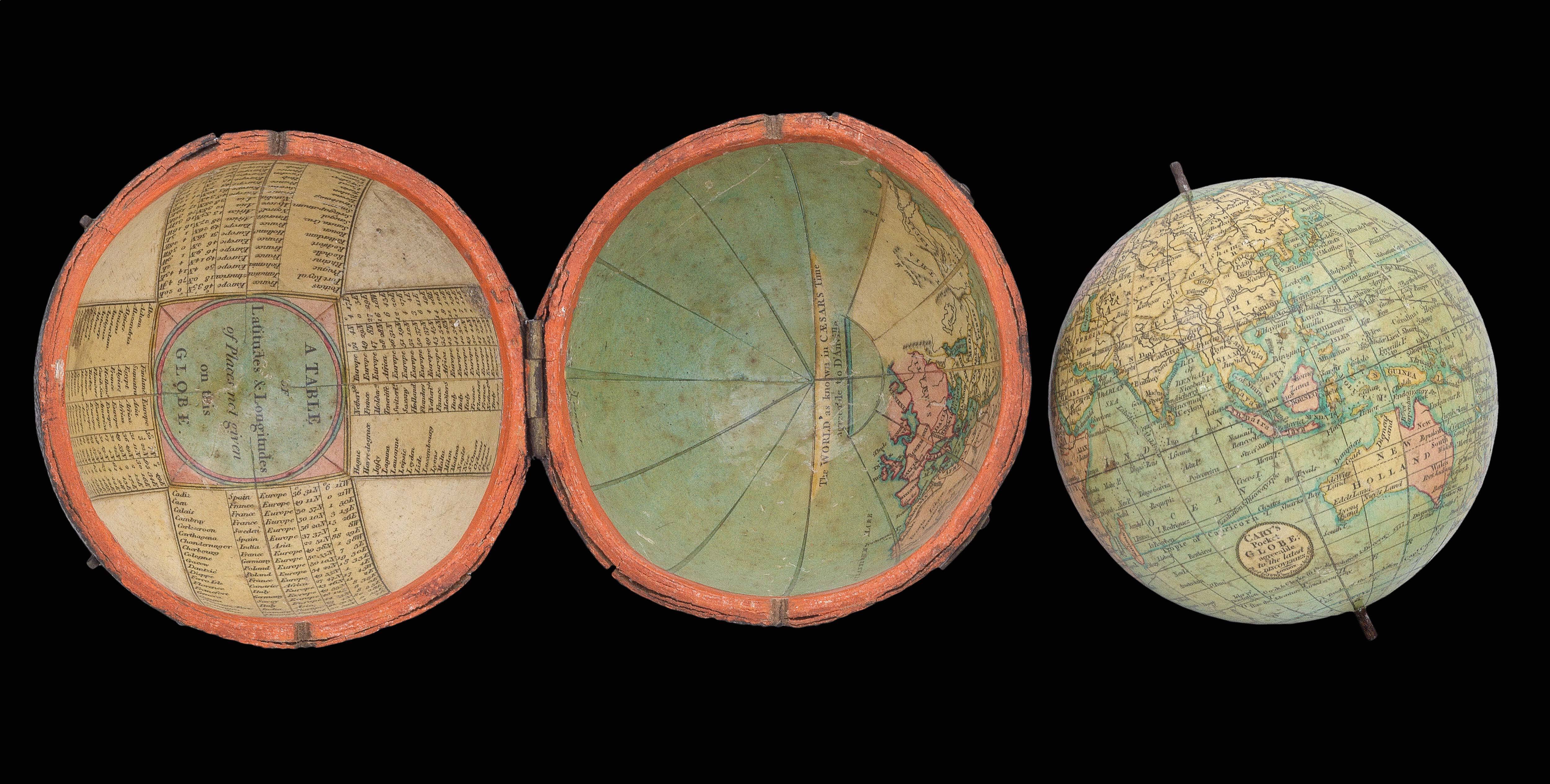 CARY, [John] and CARY, [William] Cary's Pocket Globe agreeable to the latest Discoveries, London.