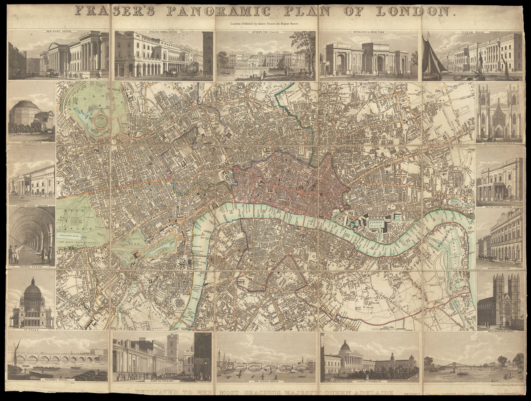 FRASER, James James Fraser's Panoramic Plan of London
