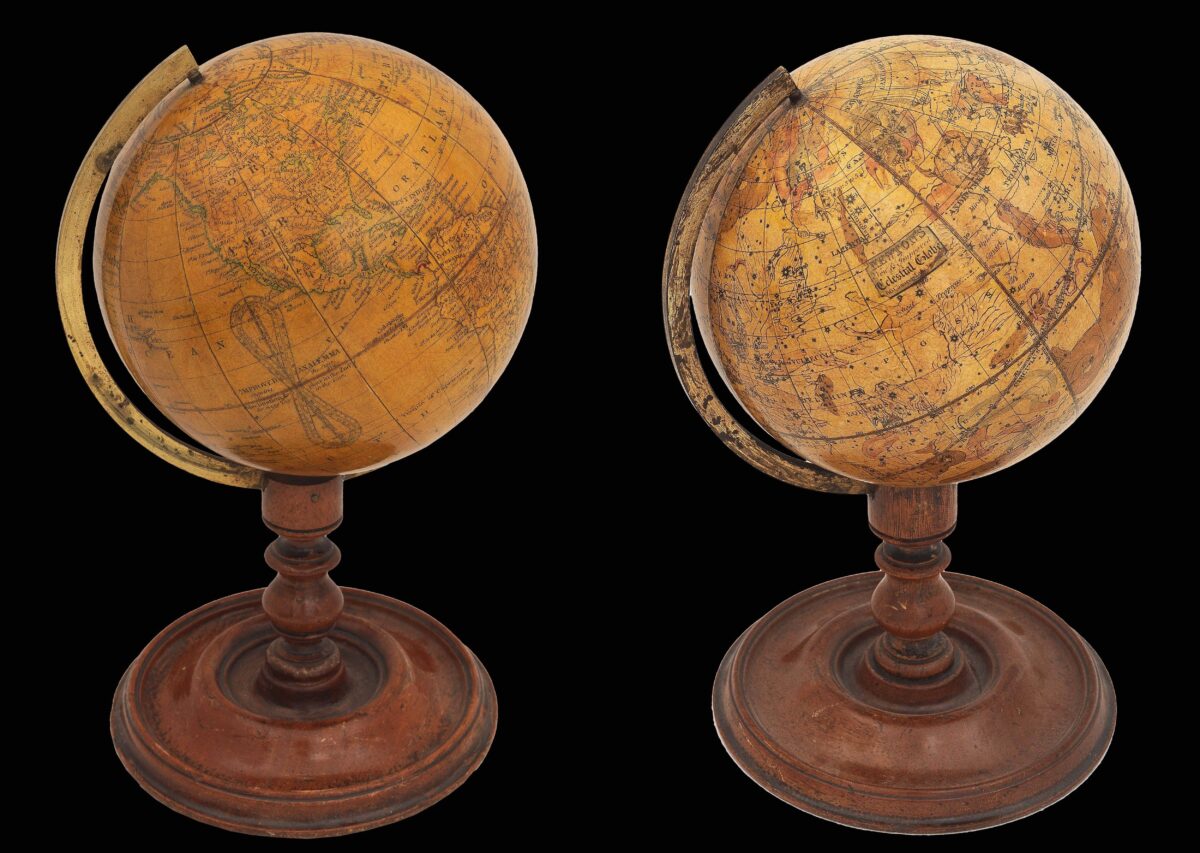 NEWTON, [John]. Newton's New & Improved Terrestrial Globe [and] Newton's New & Improved Celestial Globe.