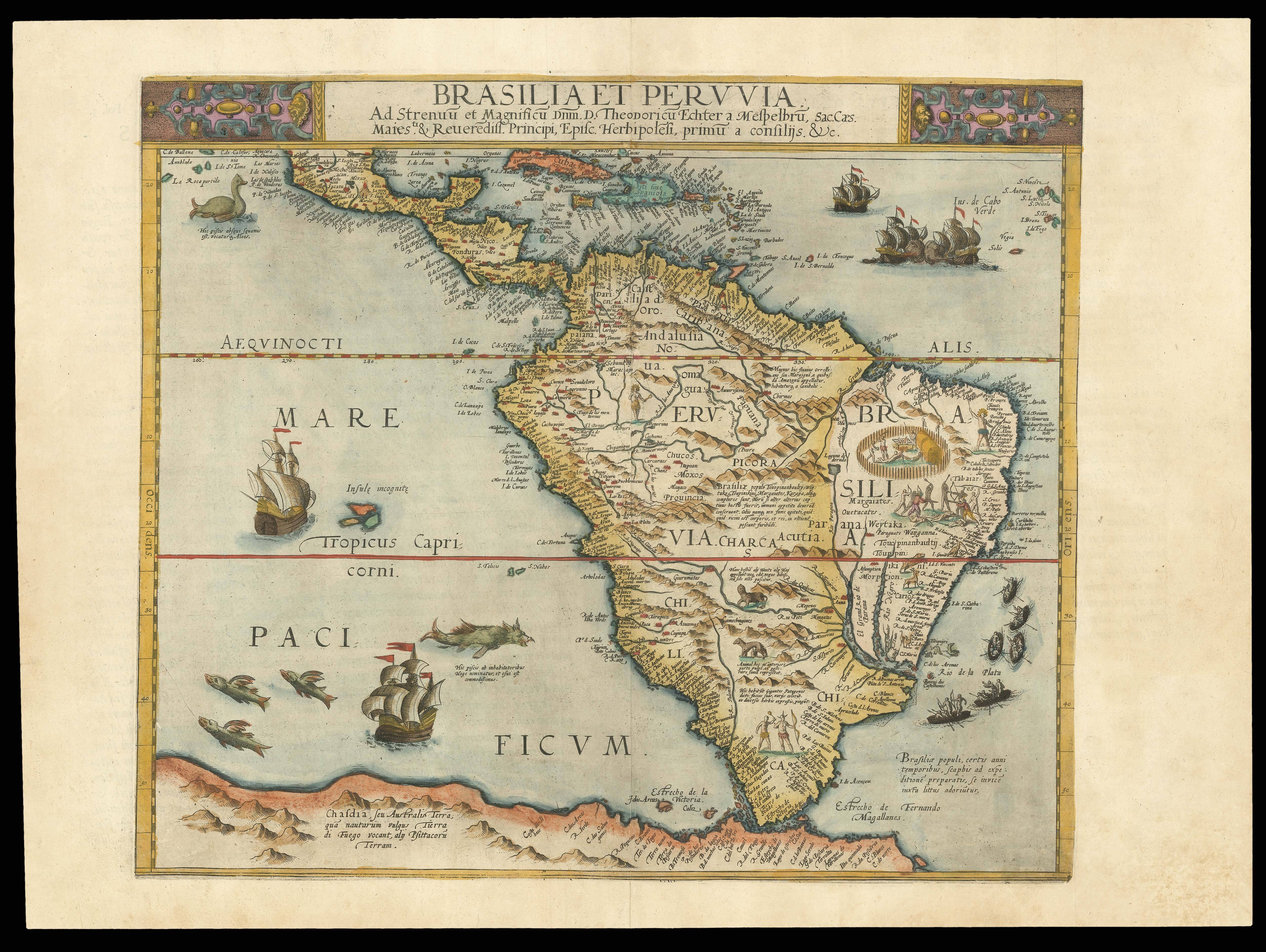 DE JODE, Cornelis Brasilia et Peruvia.
