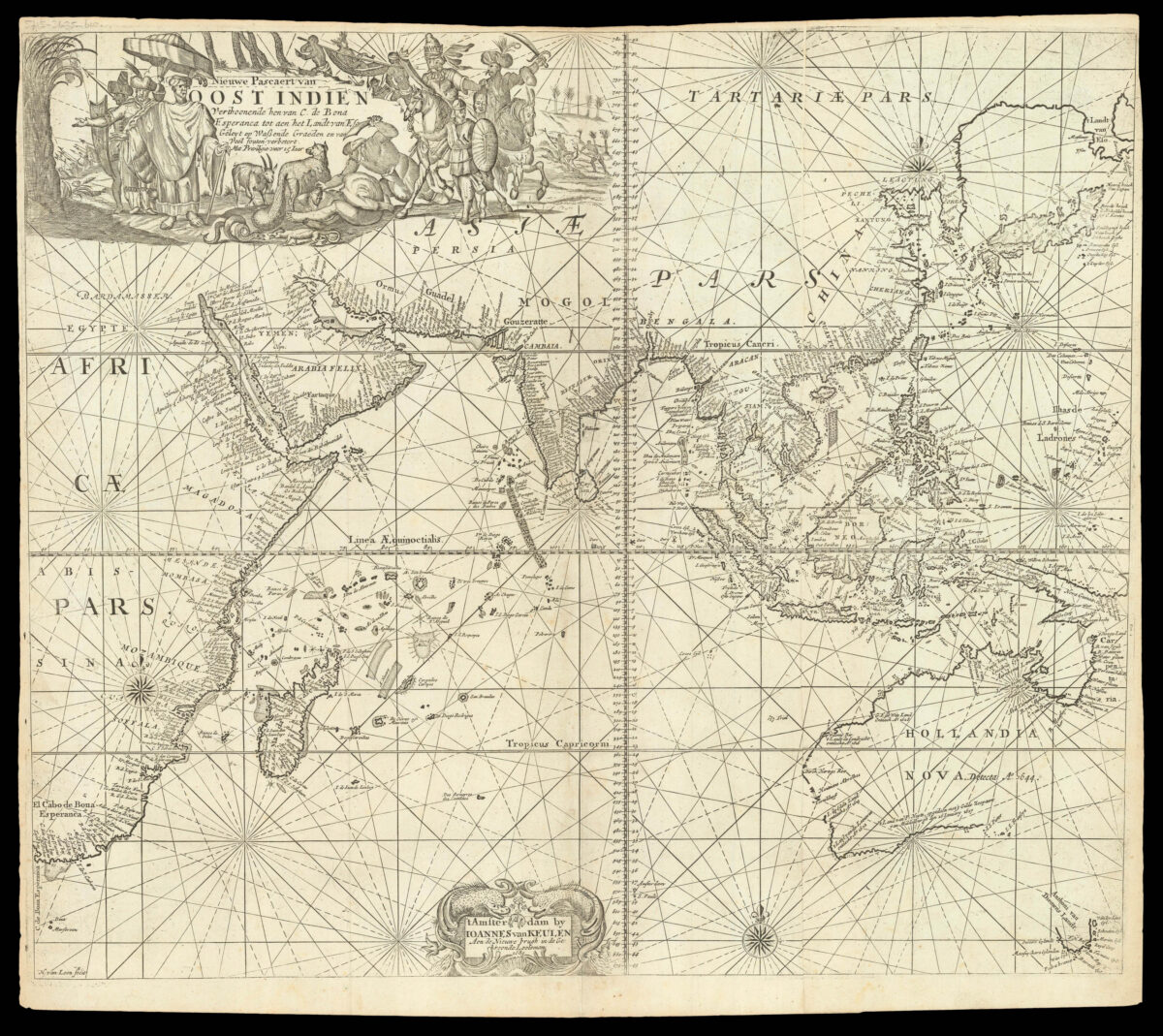 KEULEN, Johannes van Nieuwe Pascaert van Oost Indien