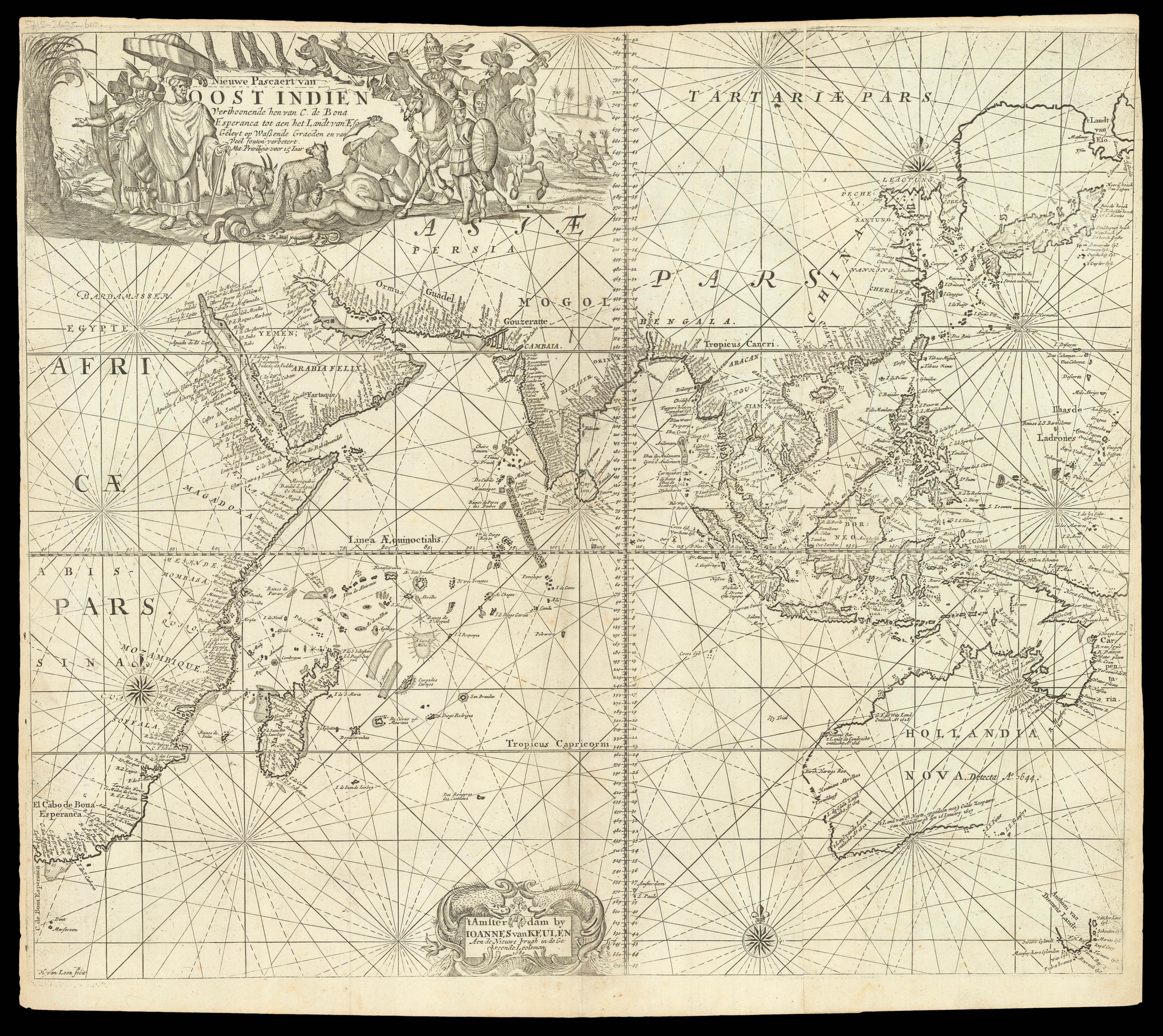 KEULEN, Johannes van Nieuwe Pascaert van Oost Indien