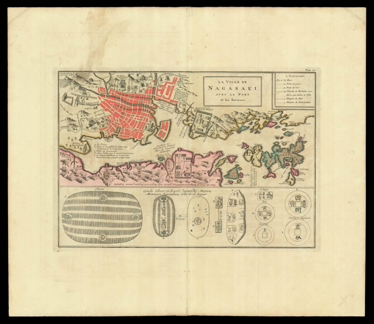 KAEMPFER, Engelbert La Ville de Nagasaki avec le Port et les Environs.
